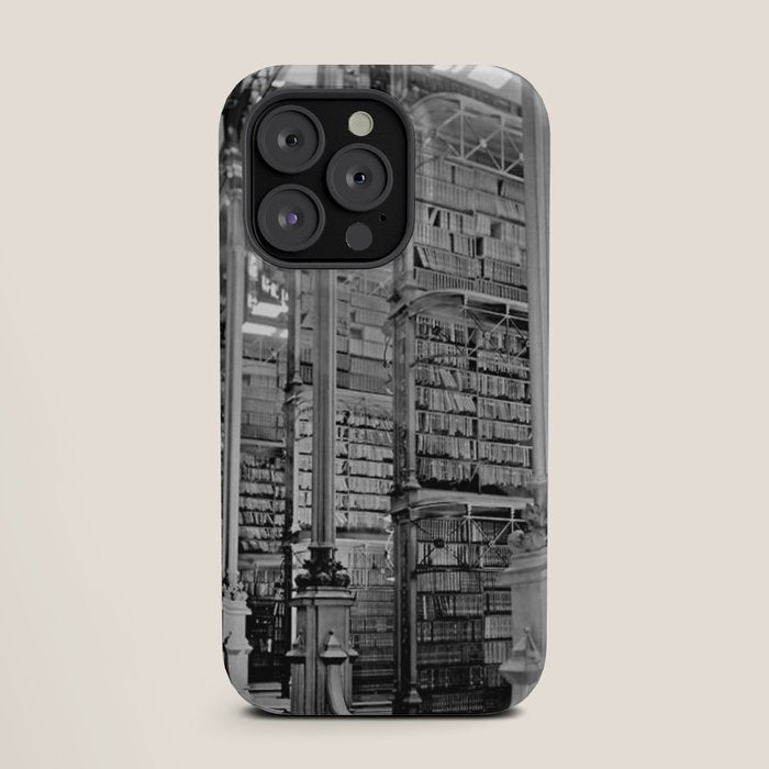 A Book Lover's Dream - Cincinnati Public Library black and white photographs / black and white photo iPhone Case