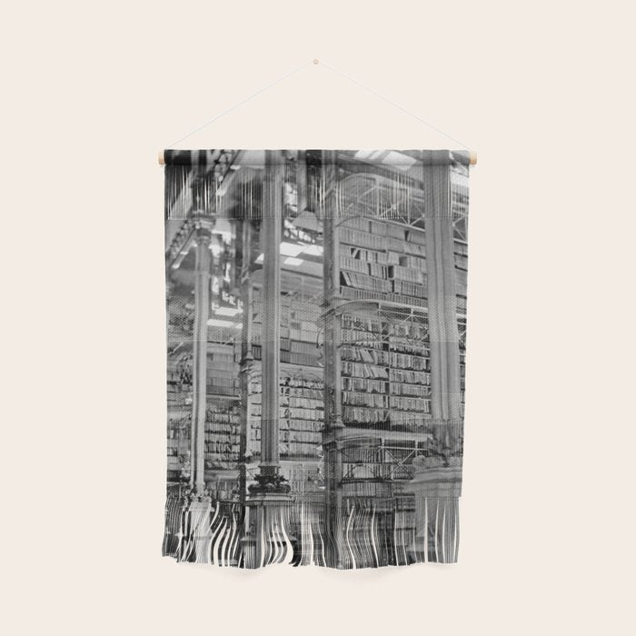 A Book Lover's Dream - Cincinnati Public Library black and white photographs / black and white photo Wall Hanging