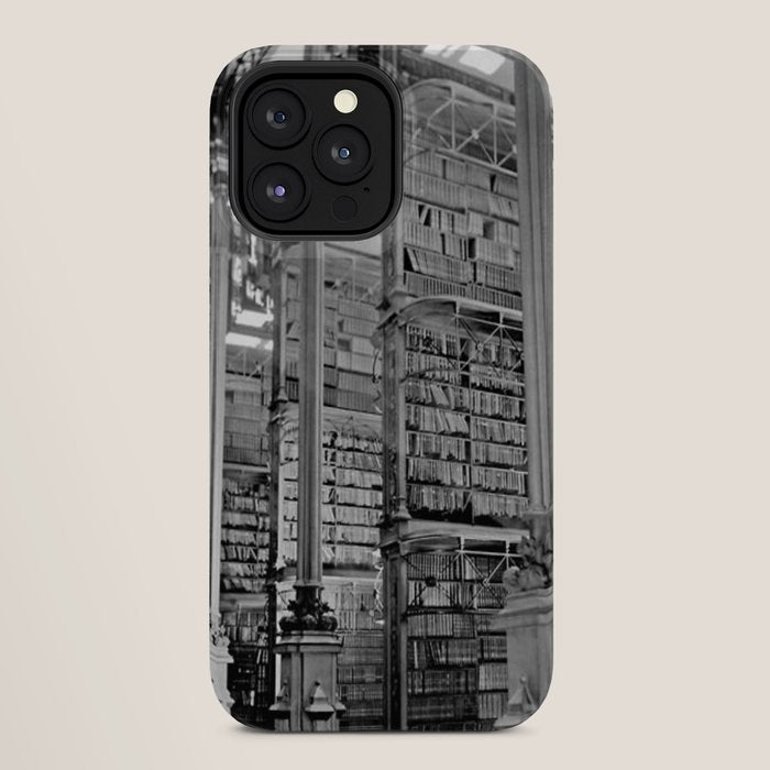A Book Lover's Dream - Cincinnati Public Library black and white photographs / black and white photo iPhone Case