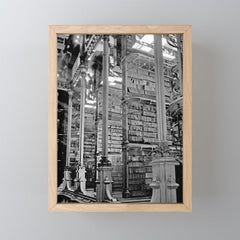 A Book Lover's Dream - Cincinnati Public Library black and white photographs / black and white photo Mini Art Print