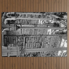 A Book Lover's Dream - Cincinnati Public Library black and white photographs / black and white photo Outdoor Rug