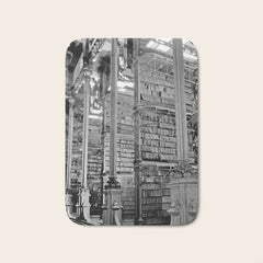 A Book Lover's Dream - Cincinnati Public Library black and white photographs / black and white photo Bath Mat