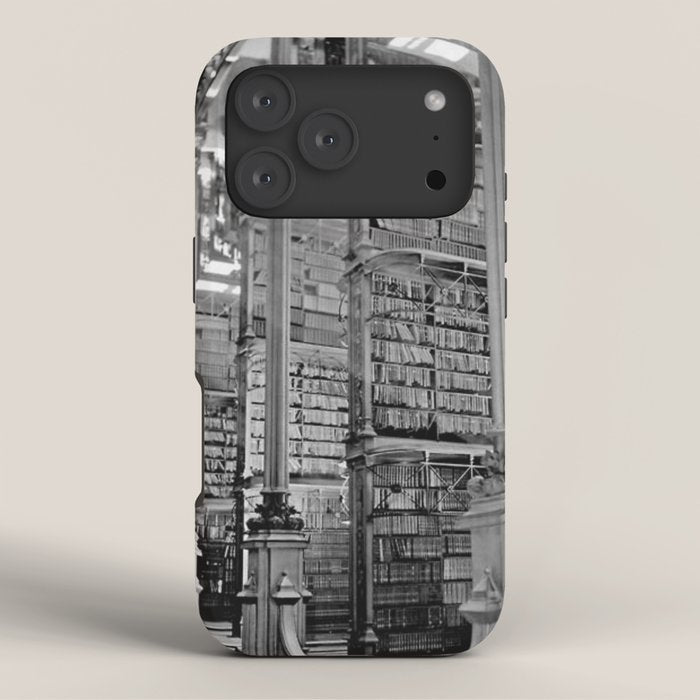 A Book Lover's Dream - Cincinnati Public Library black and white photographs / black and white photo iPhone Case