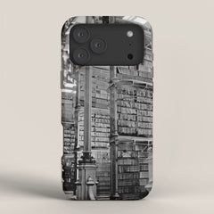 A Book Lover's Dream - Cincinnati Public Library black and white photographs / black and white photo iPhone Case