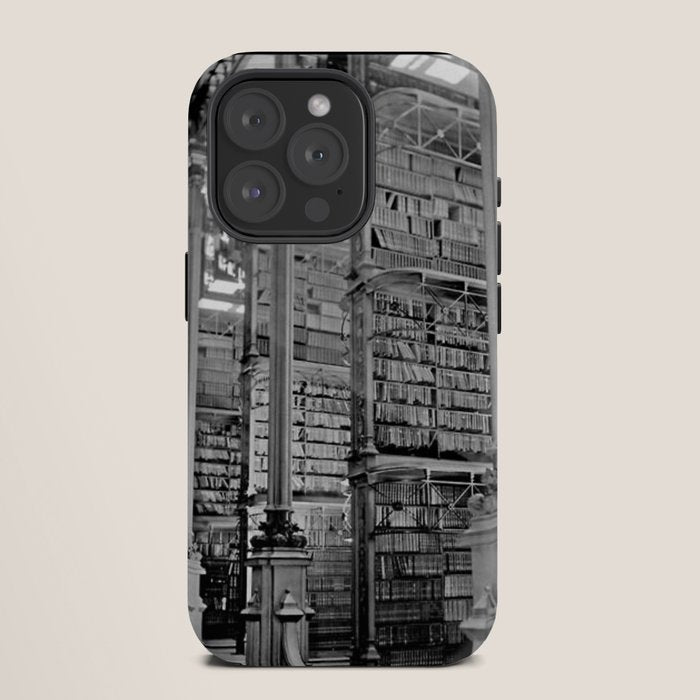 A Book Lover's Dream - Cincinnati Public Library black and white photographs / black and white photo iPhone Case