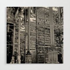 A Book Lover's Dream - Cincinnati Public Library black and white photographs / black and white photo Wood Wall Art