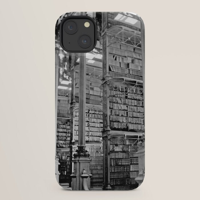 A Book Lover's Dream - Cincinnati Public Library black and white photographs / black and white photo iPhone Case