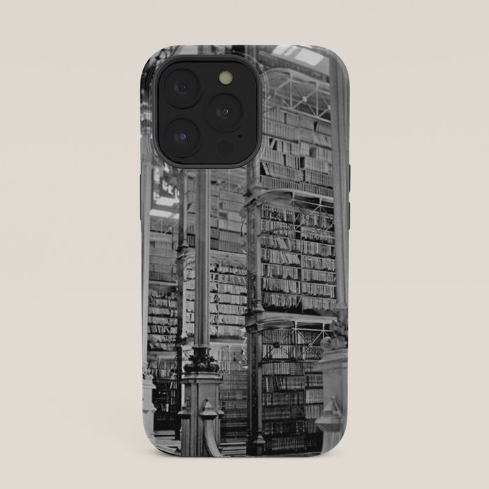 A Book Lover's Dream - Cincinnati Public Library black and white photographs / black and white photo iPhone Case