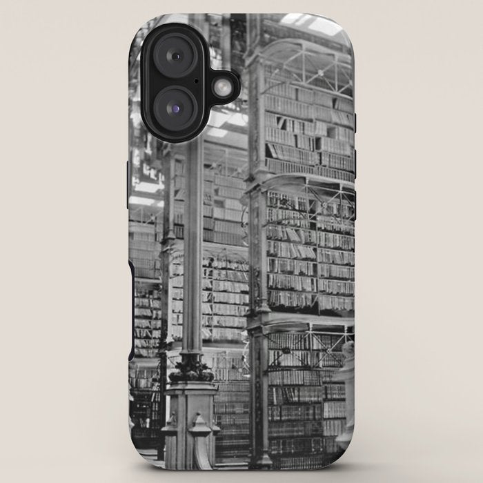 A Book Lover's Dream - Cincinnati Public Library black and white photographs / black and white photo iPhone Case