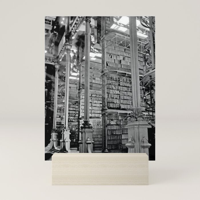 A Book Lover's Dream - Cincinnati Public Library black and white photographs / black and white photo Mini Art Print