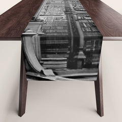 A Book Lover's Dream - Cincinnati Public Library black and white photographs / black and white photo Table Runner
