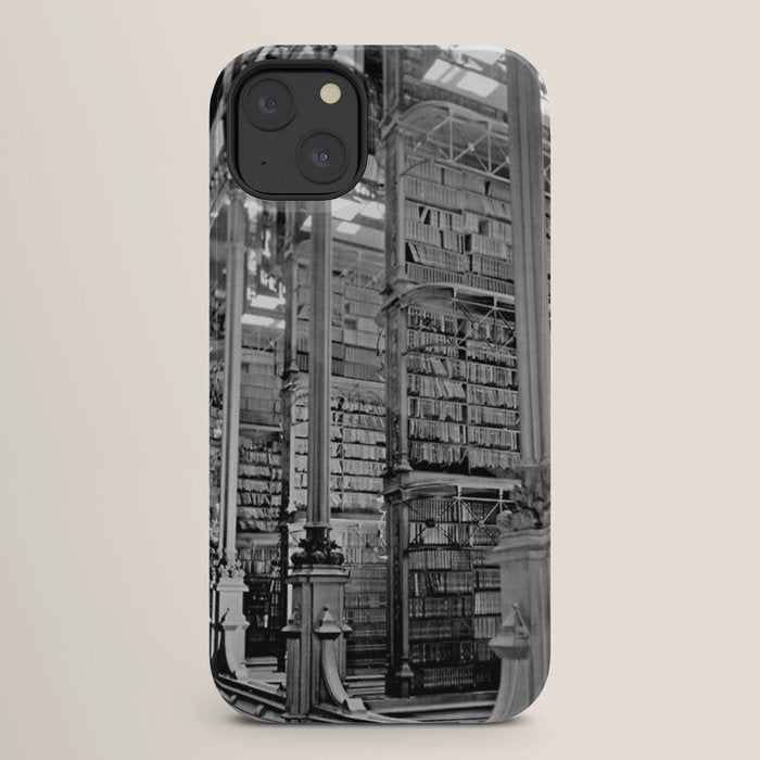 A Book Lover's Dream - Cincinnati Public Library black and white photographs / black and white photo iPhone Case