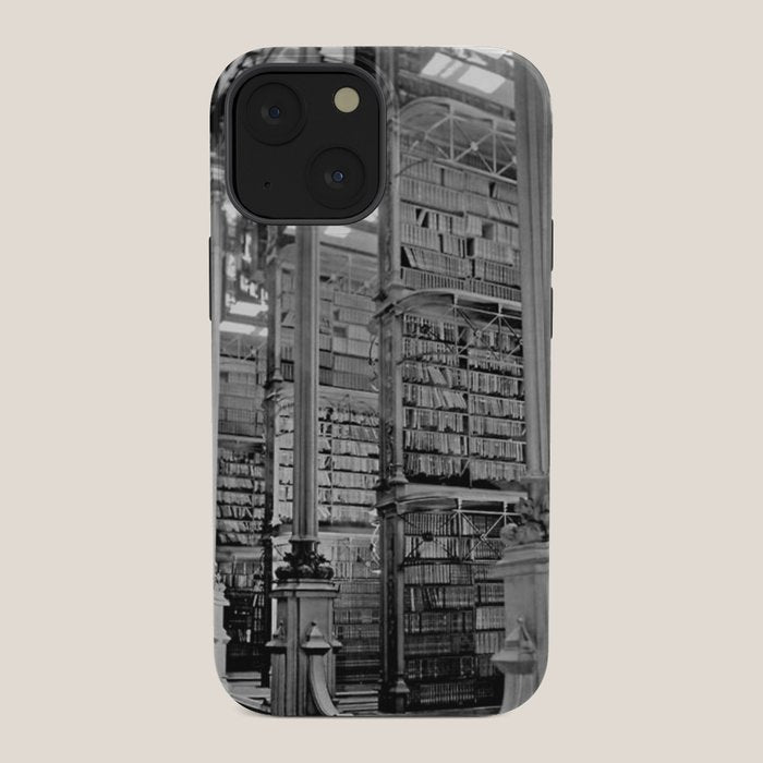 A Book Lover's Dream - Cincinnati Public Library black and white photographs / black and white photo iPhone Case