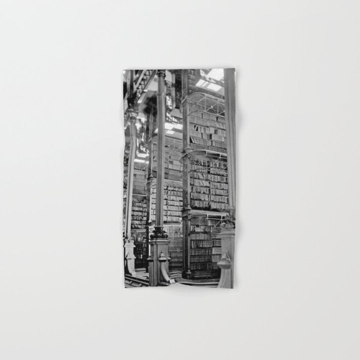 A Book Lover's Dream - Cincinnati Public Library black and white photographs / black and white photo Bath Towel