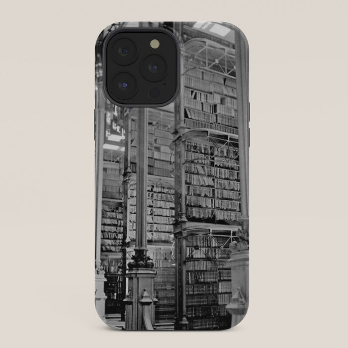 A Book Lover's Dream - Cincinnati Public Library black and white photographs / black and white photo iPhone Case