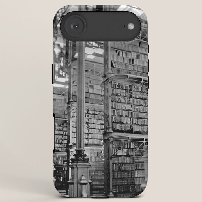 A Book Lover's Dream - Cincinnati Public Library black and white photographs / black and white photo iPhone Case