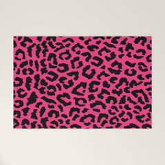 2000s leopard-black on hot pink Welcome Mat
