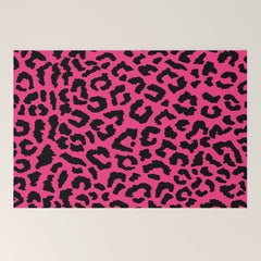 2000s leopard-black on hot pink Welcome Mat