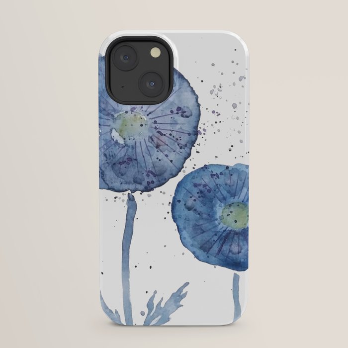 4 indigo abstract dandelion 2 iPhone Case