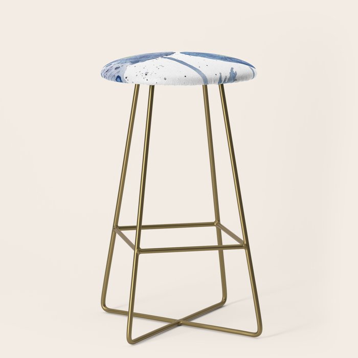 4 indigo abstract dandelion 2 Stool