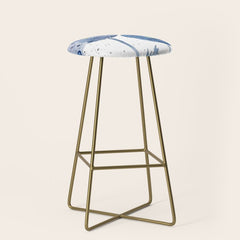 4 indigo abstract dandelion 2 Stool