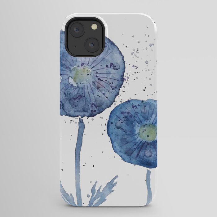4 indigo abstract dandelion 2 iPhone Case