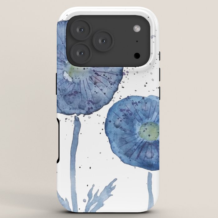4 indigo abstract dandelion 2 iPhone Case