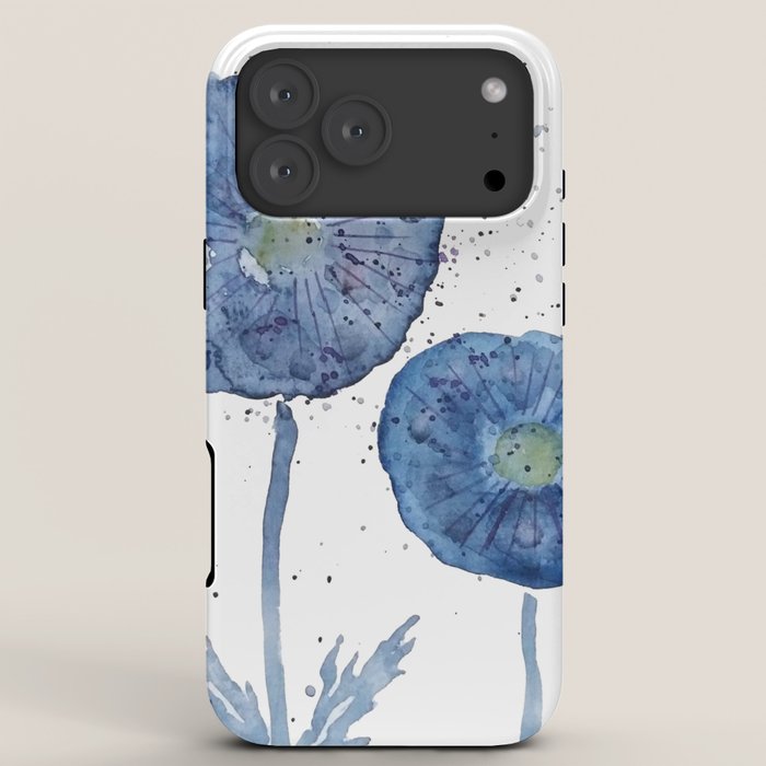 4 indigo abstract dandelion 2 iPhone Case