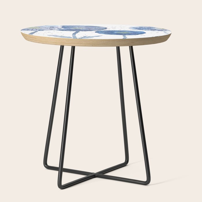 4 indigo abstract dandelion 2 Side Table