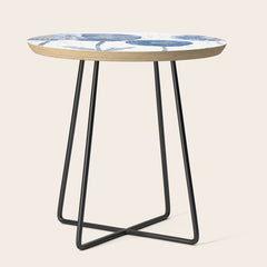 4 indigo abstract dandelion 2 Side Table