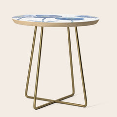 4 indigo abstract dandelion 2 Side Table