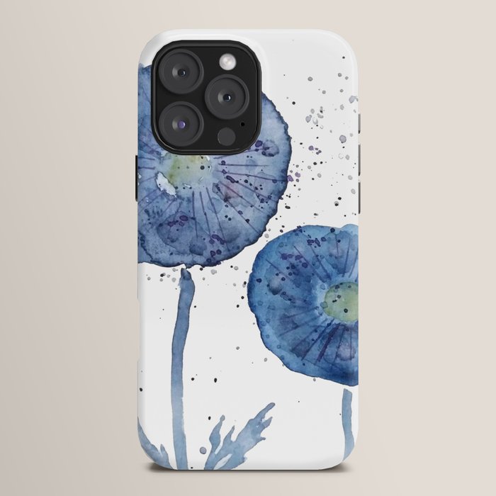 4 indigo abstract dandelion 2 iPhone Case