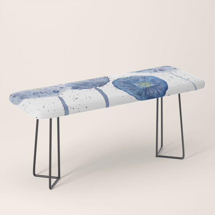 4 indigo abstract dandelion 2 Bench