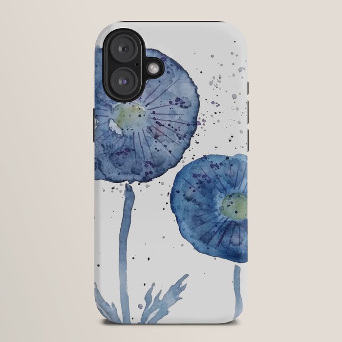 4 indigo abstract dandelion 2 iPhone Case