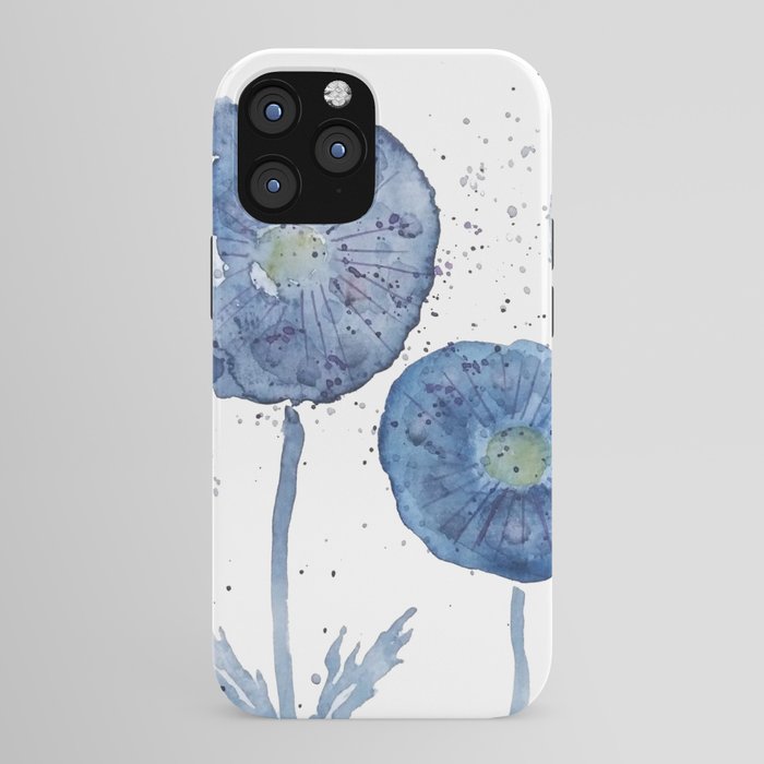 4 indigo abstract dandelion 2 iPhone Case