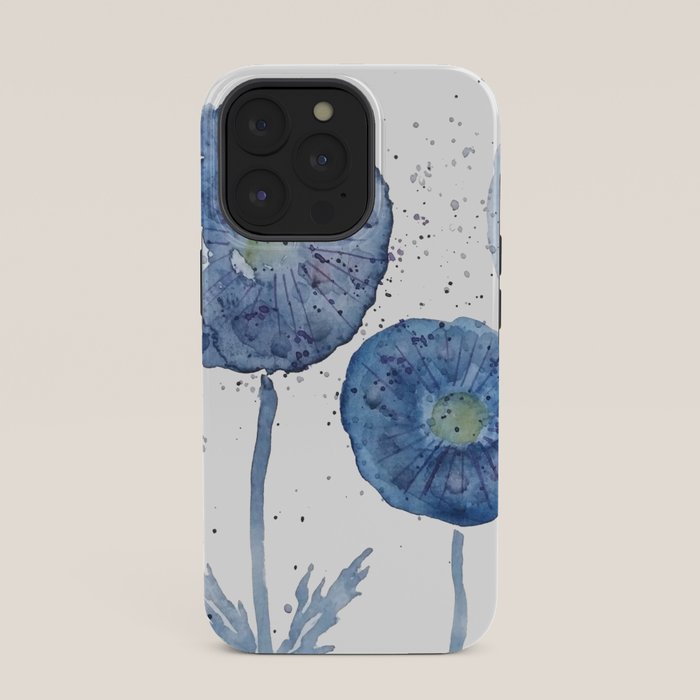 4 indigo abstract dandelion 2 iPhone Case