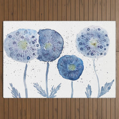 4 indigo abstract dandelion 2 Outdoor Rug