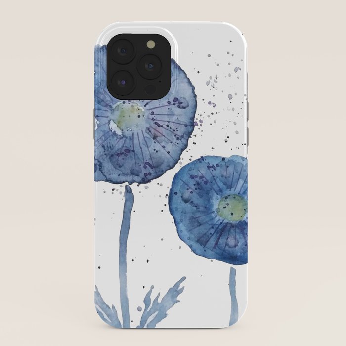 4 indigo abstract dandelion 2 iPhone Case