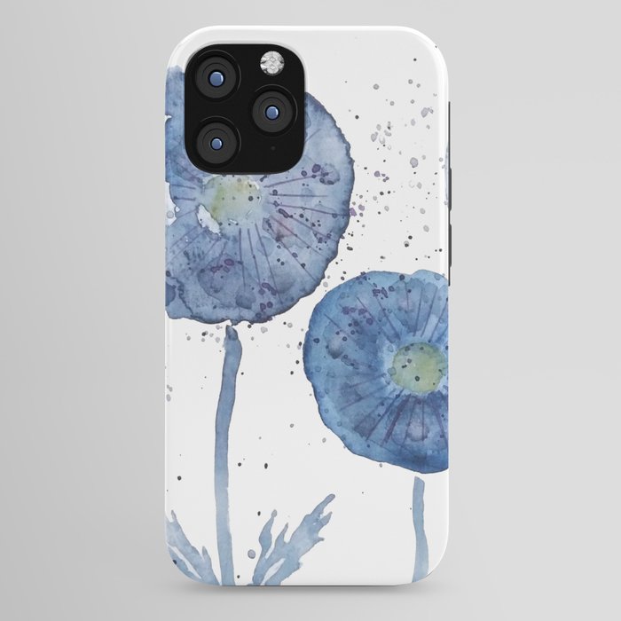 4 indigo abstract dandelion 2 iPhone Case