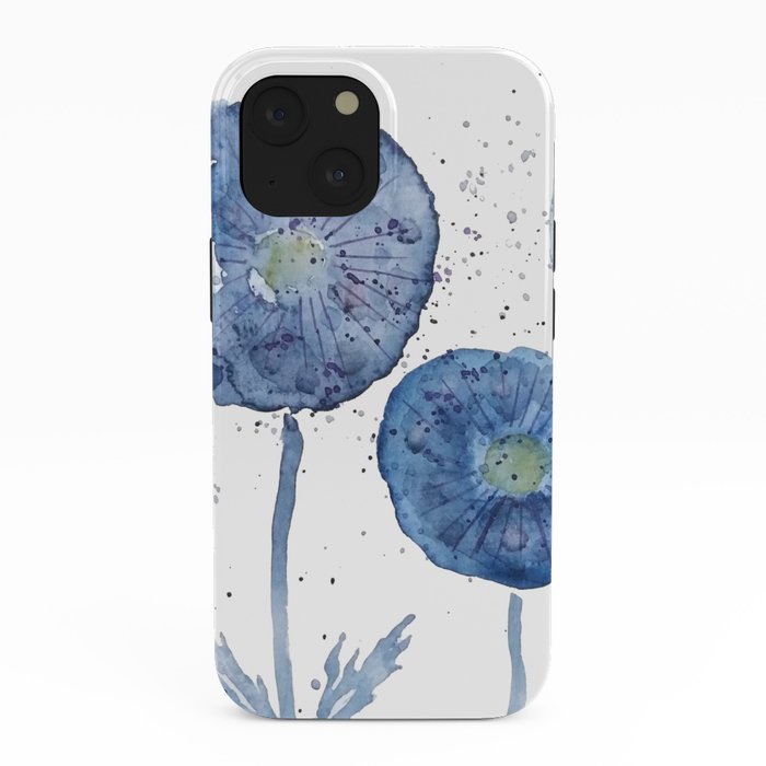 4 indigo abstract dandelion 2 iPhone Case