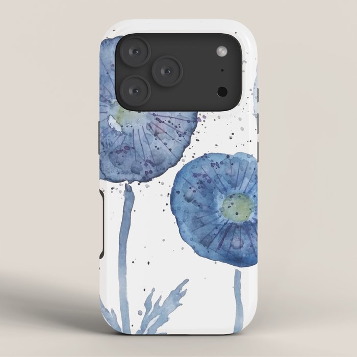 4 indigo abstract dandelion 2 iPhone Case