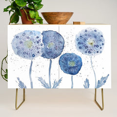 4 indigo abstract dandelion 2 Credenza