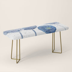 4 indigo abstract dandelion 2 Bench