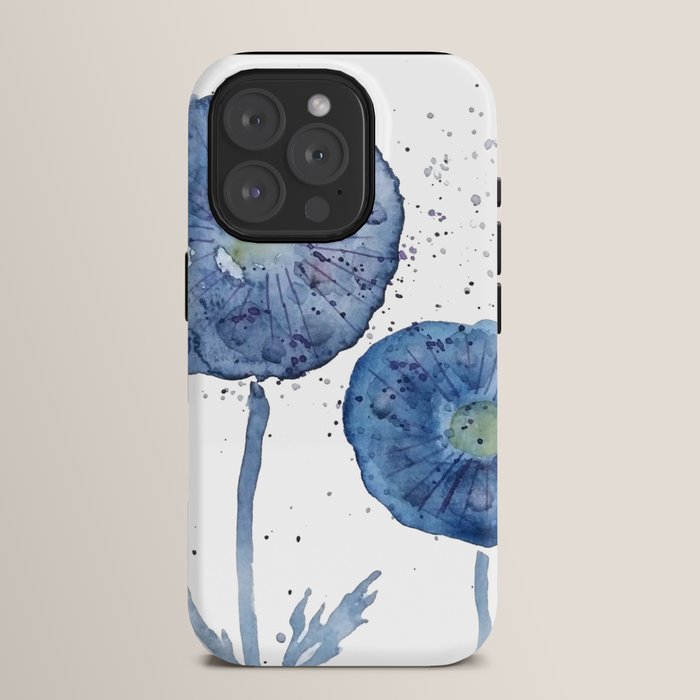 4 indigo abstract dandelion 2 iPhone Case