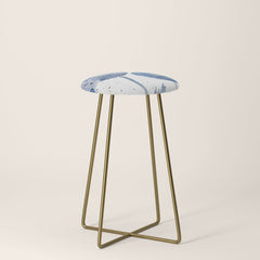 4 indigo abstract dandelion 2 Stool