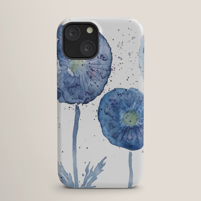 4 indigo abstract dandelion 2 iPhone Case
