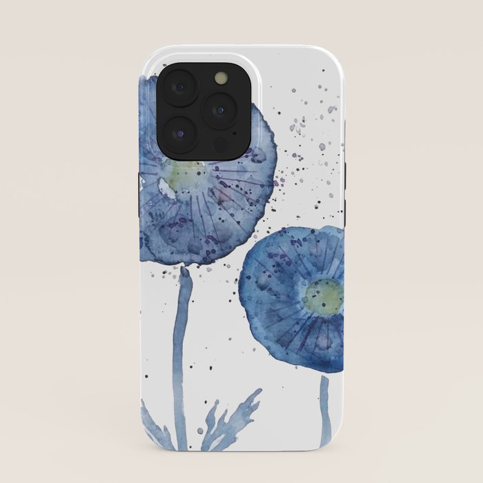 4 indigo abstract dandelion 2 iPhone Case