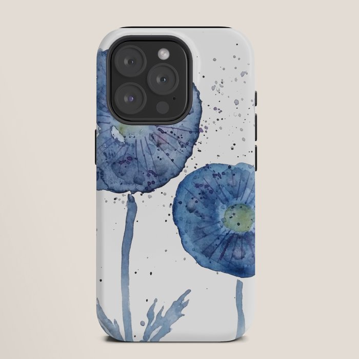 4 indigo abstract dandelion 2 iPhone Case