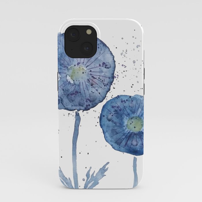 4 indigo abstract dandelion 2 iPhone Case