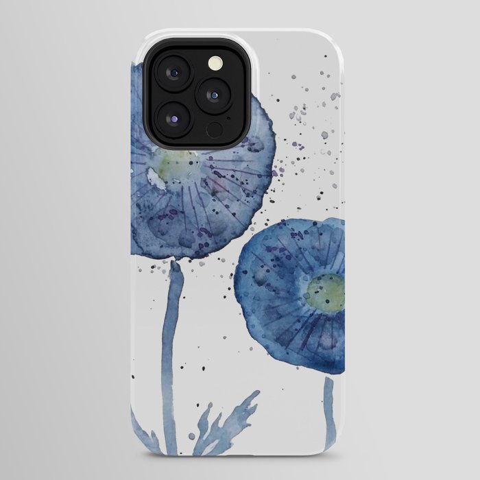 4 indigo abstract dandelion 2 iPhone Case